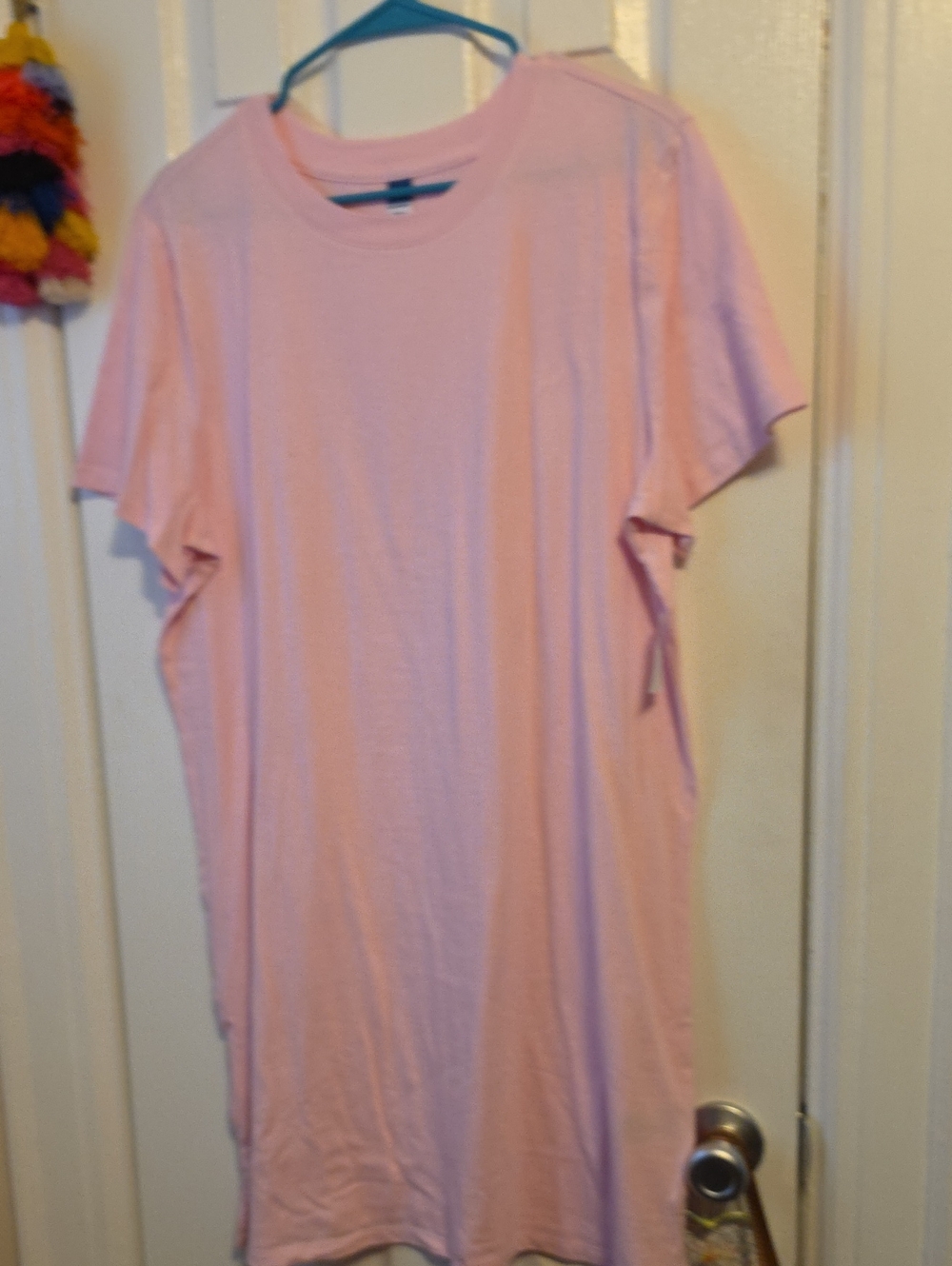 NWT OLD NAVY Classic Crew Neck T-Shirt DRESS - Light Pink